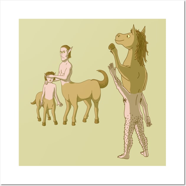 Nobody Likes Reverse Centaur Wall Art by cart00nlion